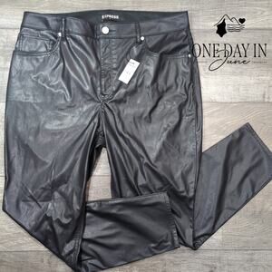 Express Faux Leather Ankle High Rise Pants Size 14